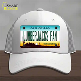 Lumberjacks Fan Novelty License Plate Hat Mesh / White