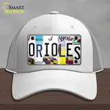 Orioles Strip Art Novelty License Plate Hat Tag Mesh White