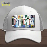 Northwestern Strip Art Novelty License Plate Hat Tag Mesh White
