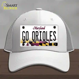 Go Orioles Novelty License Plate Hat Tag Mesh White