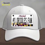 Number 1 Orioles Fan Novelty License Plate Hat Tag Mesh White