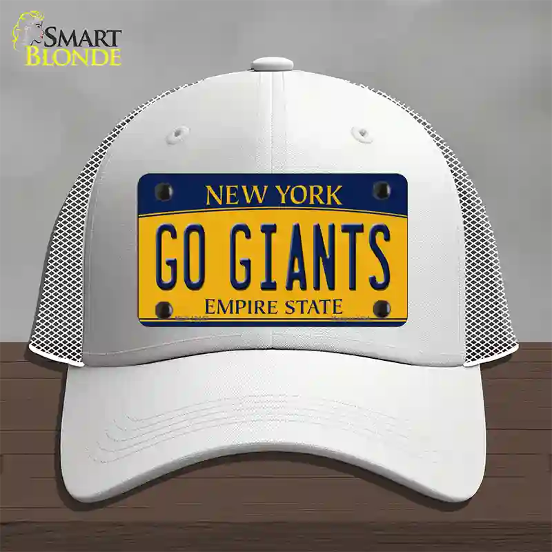 New York Go Giants Novelty License Plate Hat Tag Mesh White