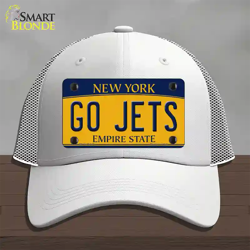 New York Go Jets Novelty License Plate Hat Tag Mesh White