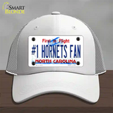 Number 1 Hornets Fan Novelty License Plate Hat Tag Mesh White