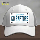 Go Raptors Novelty License Plate Hat Tag Mesh White