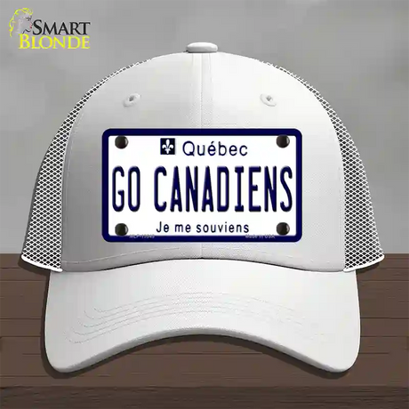 Go Canadiens Novelty License Plate Hat Tag Mesh / White