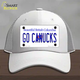 Go Canucks Novelty License Plate Hat Tag Mesh / White