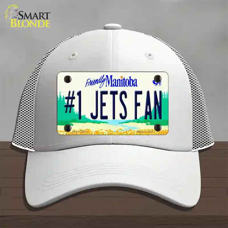 Number 1 Jets Fan Manitoba Novelty License Plate Hat Tag Mesh / White