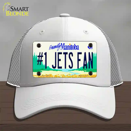 Number 1 Jets Fan Manitoba Novelty License Plate Hat Tag Mesh / White