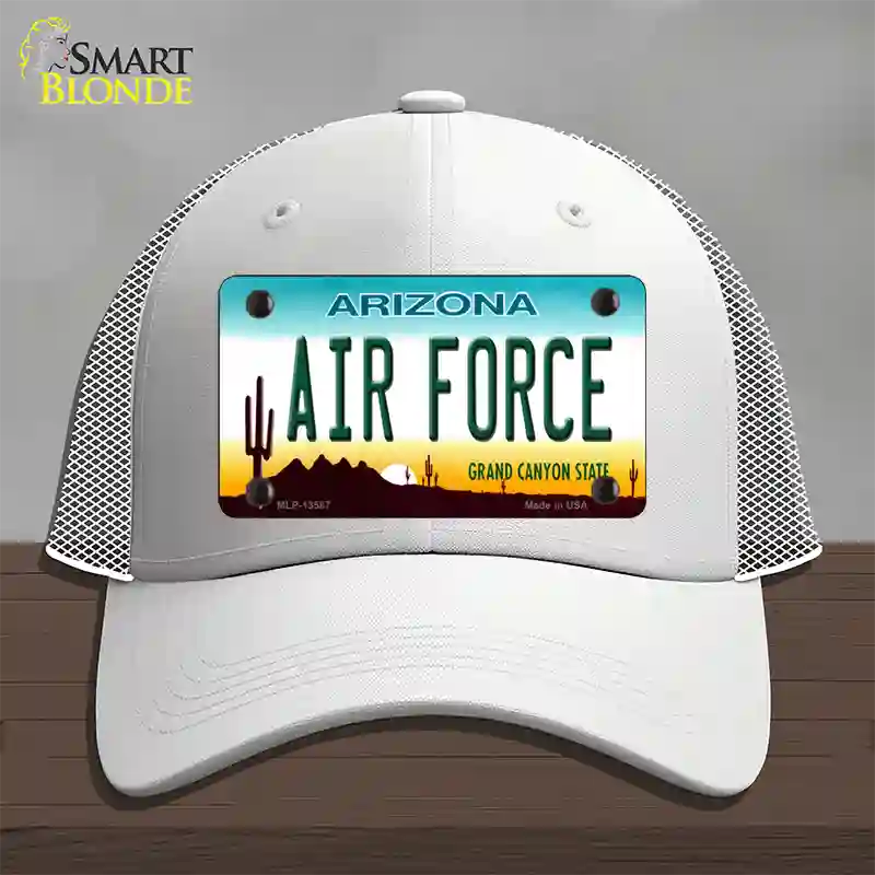 Air Force Arizona Novelty License Plate Hat Tag Mesh White