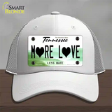More Love Novelty License Plate Hat Tag Mesh White