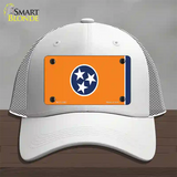 Tennessee Flag Orange Novelty License Plate Hat Tag Mesh White