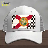 Florida Racing Flag Novelty License Plate Hat Tag Mesh White