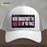 The Dork Side Novelty License Plate Hat Tag Mesh White