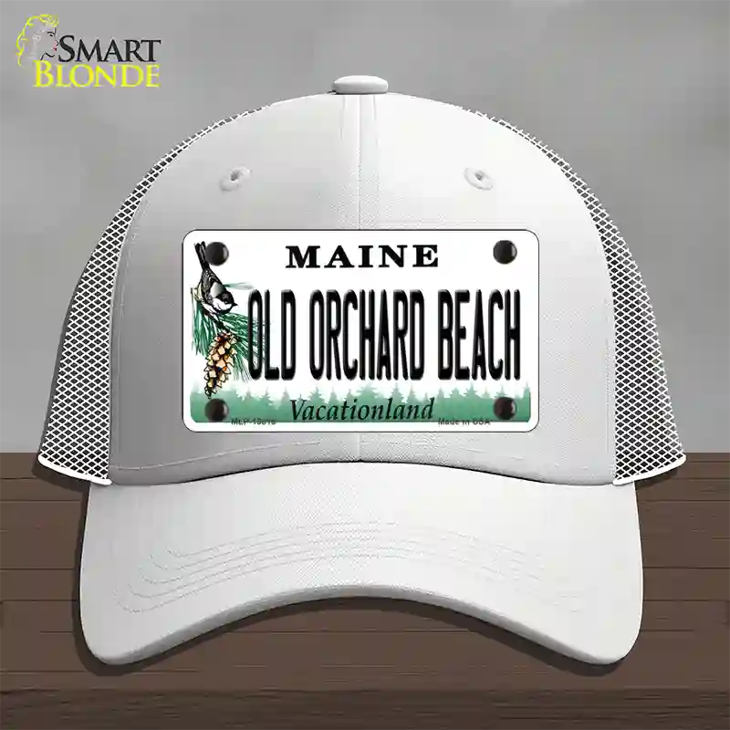 Old Orchard Beach Maine Novelty License Plate Hat Tag Mesh White