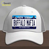 Buffalo Mafia New York Novelty License Plate Hat Tag Mesh White