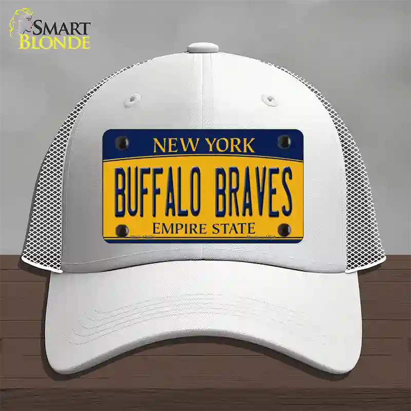 Buffalo Braves New York Novelty License Plate Hat Tag Mesh White