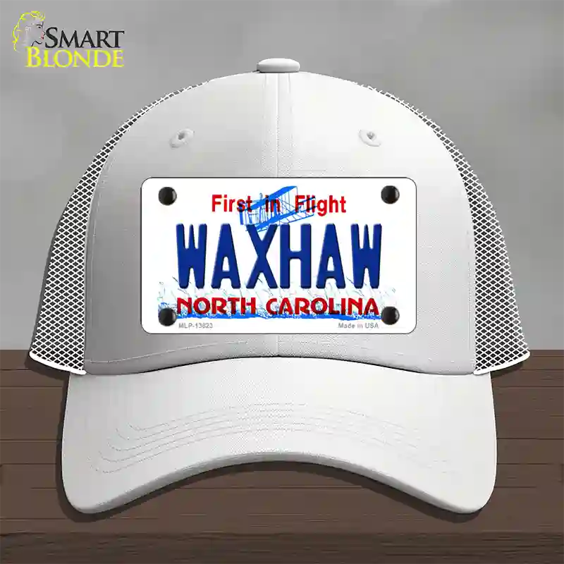 Waxhaw North Carolina Novelty License Plate Hat Tag Mesh White