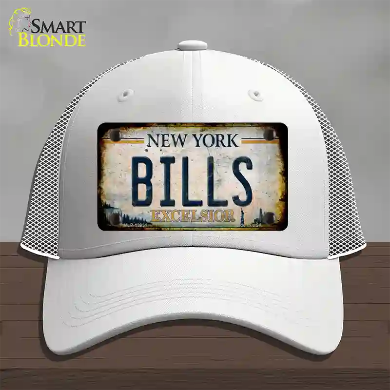 Bills Excelsior New York Rusty Novelty License Plate Hat Tag Mesh White