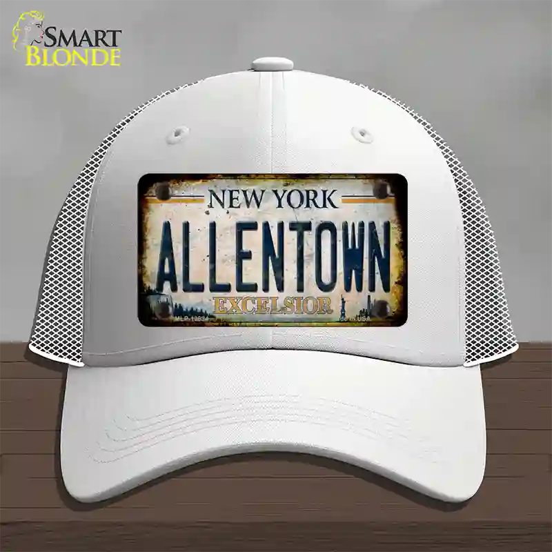 Allentown Excelsior New York Rusty Novelty License Plate Hat Tag Mesh White