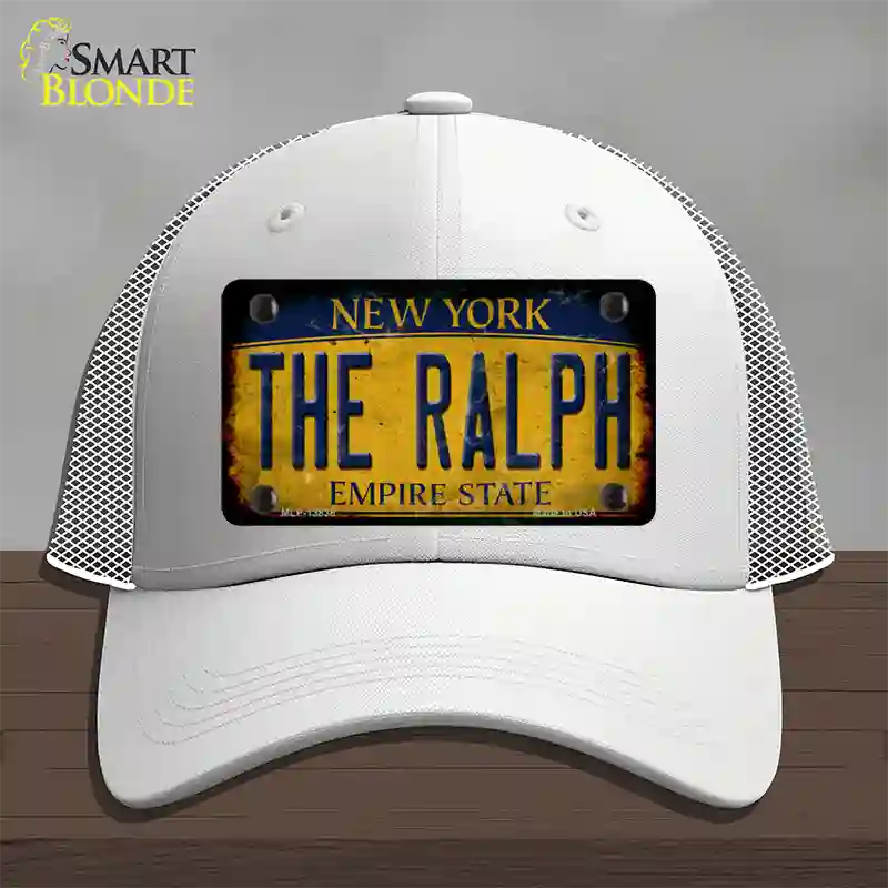 The Ralph New York Rusty Novelty License Plate Hat Tag Mesh White