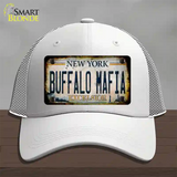 Buffalo Mafia Excelsior New York Rusty Novelty License Plate Hat Tag Mesh White