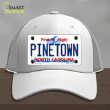 Pinetown North Carolina Novelty License Plate Hat Tag Mesh White