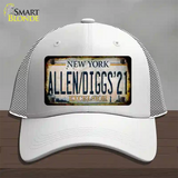 Allen Diggs 21 NY Excelsior Rusty Novelty License Plate Hat Tag Mesh White