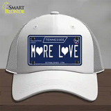More Love Hearts Tennessee Blue Novelty License Plate Hat Tag Mesh White