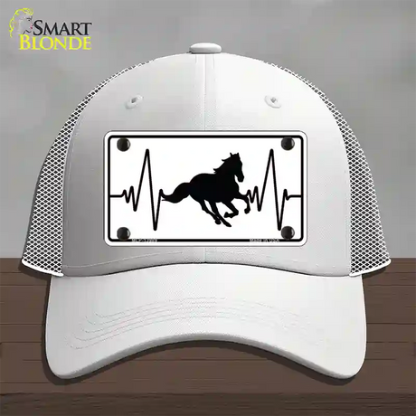Horse Heart Beat Novelty License Plate Hat Tag Mesh / White