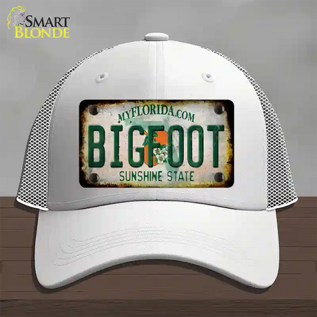 Bigfoot Florida Novelty License Plate Hat Tag Mesh / White