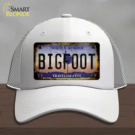 Bigfoot South Carolina Novelty License Plate Hat Tag Mesh / White
