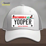 Yooper Wisconsin Novelty License Plate Hat Mesh / White