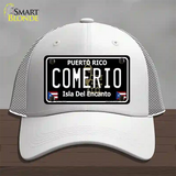 Comerio Puerto Rico Black Novelty License Plate Hat Mesh / White