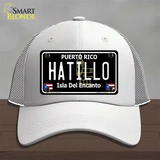 Hatillo Puerto Rico Black Novelty License Plate Hat Mesh / White