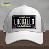 Luquillo Puerto Rico Black Novelty License Plate Hat Mesh / White