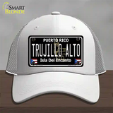 Trujillo Alto Puerto Rico Black Novelty License Plate Hat Mesh / White