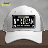 Nyrican Puerto Rico Black Novelty License Plate Hat Mesh / White