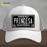 Princesa Puerto Rico Black Novelty License Plate Hat Mesh / White