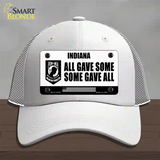 Indiana POW MIA Some Gave All Novelty License Plate Hat Mesh / White