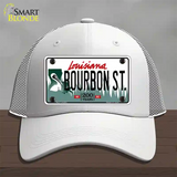 Bourbon St Louisiana Novelty License Plate Hat Mesh / White