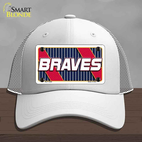 BRAVES Graphic Novelty License Plate Hat HAT-MLP-14566 Mesh White