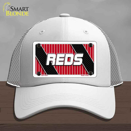 REDS Graphic Novelty License Plate Hat HAT-MLP-14571 Mesh White