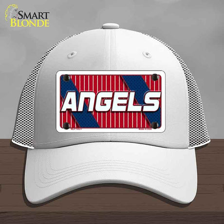 ANGELS Graphic Novelty License Plate Hat HAT-MLP-14577 Mesh White