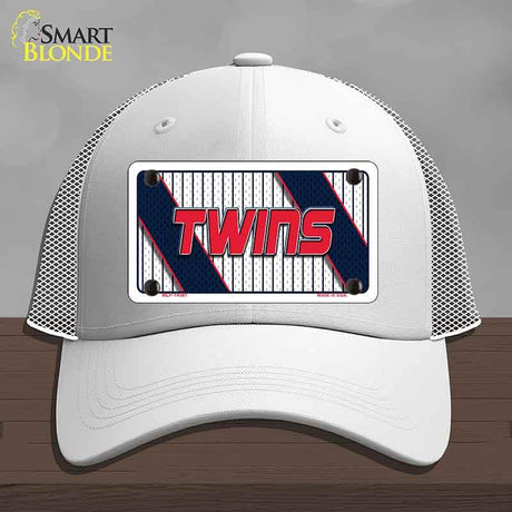 TWINS Graphic Novelty License Plate Hat HAT-MLP-14581 Mesh White
