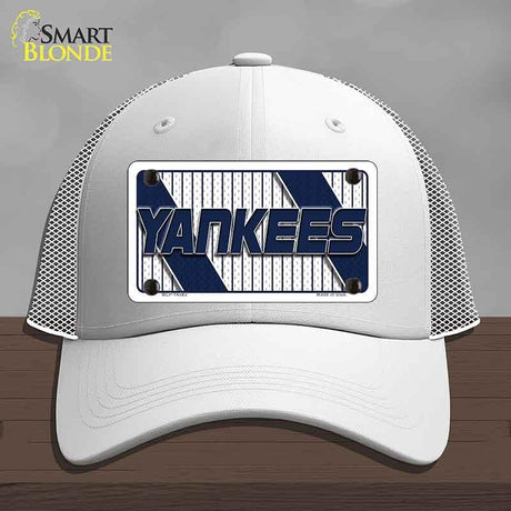 YANKEES Graphic Novelty License Plate Hat HAT-MLP-14583 Mesh White