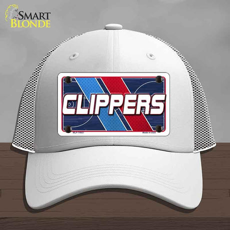 White cap with 'CLIPPERS' design on a gray background