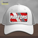 White cap with 'RAPTORS' design on a gray background