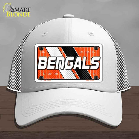 BENGALS Graphic Novelty License Plate Hat HAT-MLP-14631 Mesh White
