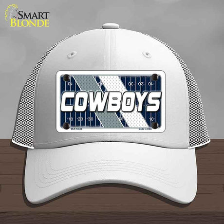 COWBOYS Graphic Novelty License Plate Hat HAT-MLP-14633 Mesh White